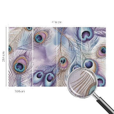 Fotobehang kinderkamer Pauwenveren