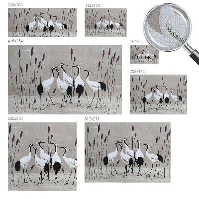 Fotobehang babykamer Een zwerm kraanvogels