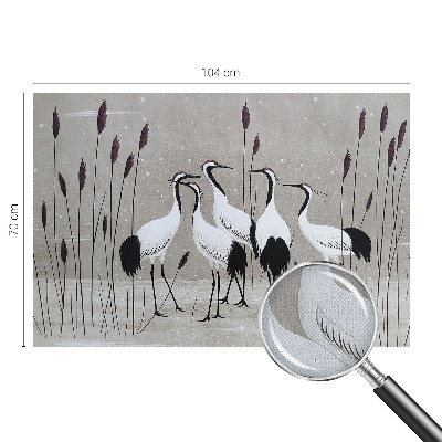 Fotobehang babykamer Een zwerm kraanvogels