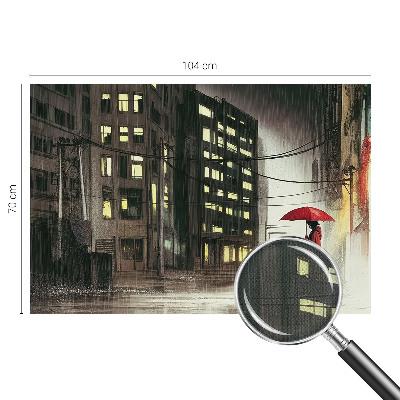 Fotobehang tienerkamer Regenachtige stad