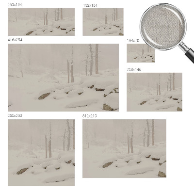 Fotobehang zelfklevend met een ontwerp van een sneeuwbos