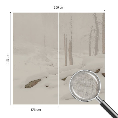 Fotobehang zelfklevend met een ontwerp van een sneeuwbos