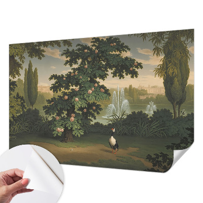 Zelfklevende behangsticker Natuurlijke tuin
