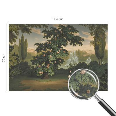 Zelfklevende behangsticker Natuurlijke tuin