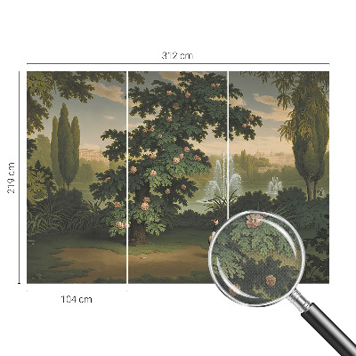 Zelfklevende behangsticker Natuurlijke tuin