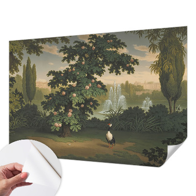 Zelfklevende behangsticker Natuurlijke tuin