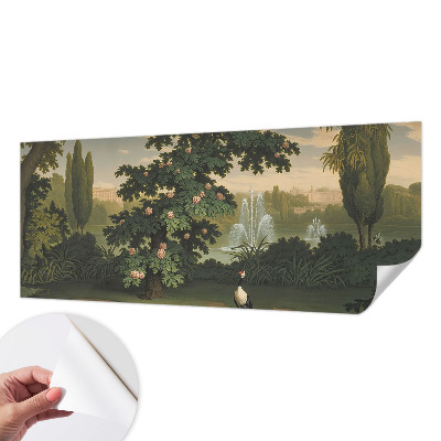 Zelfklevende behangsticker Natuurlijke tuin