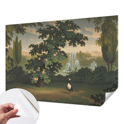 Zelfklevende behangsticker Natuurlijke tuin