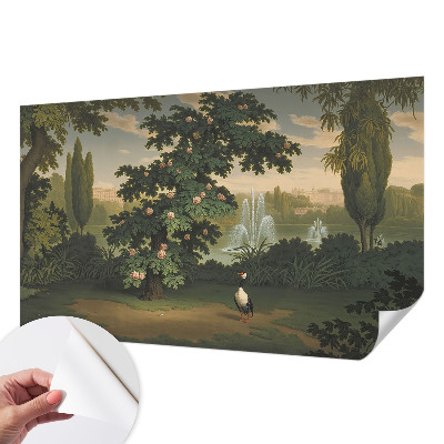 Zelfklevende behangsticker Natuurlijke tuin