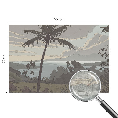 Foto behang voor de keuken met een exotisch landschap als motief