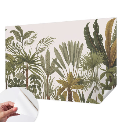 Zelfklevend fotobehang op maat Exotische bladeren