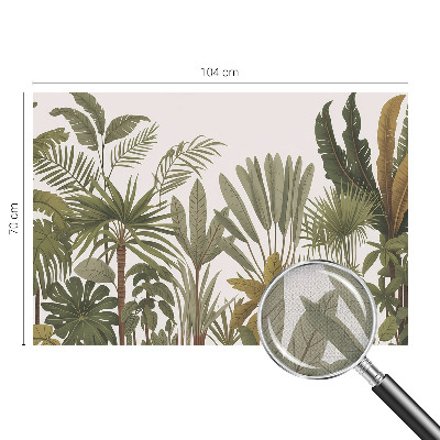 Zelfklevend fotobehang op maat Exotische bladeren