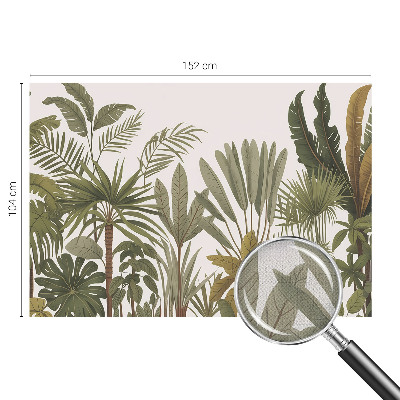 Zelfklevend fotobehang op maat Exotische bladeren