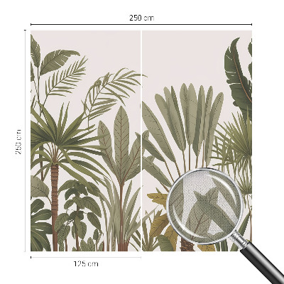 Zelfklevend fotobehang op maat Exotische bladeren
