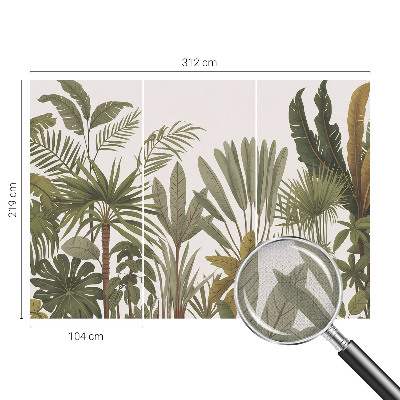 Zelfklevend fotobehang op maat Exotische bladeren