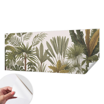 Zelfklevend fotobehang op maat Exotische bladeren