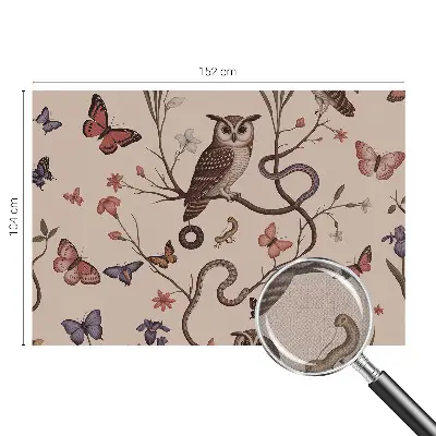 Fotobehang kinderkamer met een uilenmotief in een natuurlijke stijl