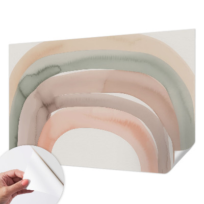 Foto behang voor de kinderkamer met een patroon van regenboogbogen