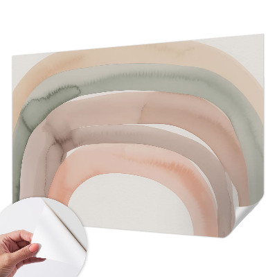 Foto behang voor de kinderkamer met een patroon van regenboogbogen