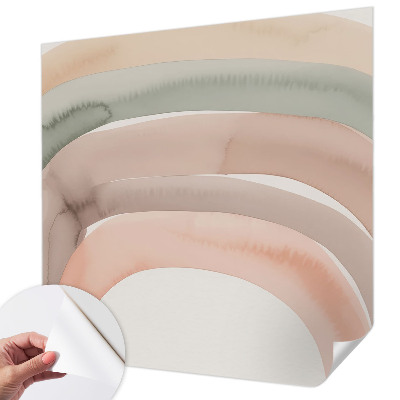 Foto behang voor de kinderkamer met een patroon van regenboogbogen