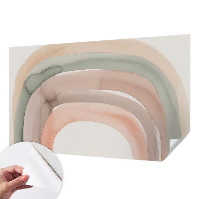 Foto behang voor de kinderkamer met een patroon van regenboogbogen