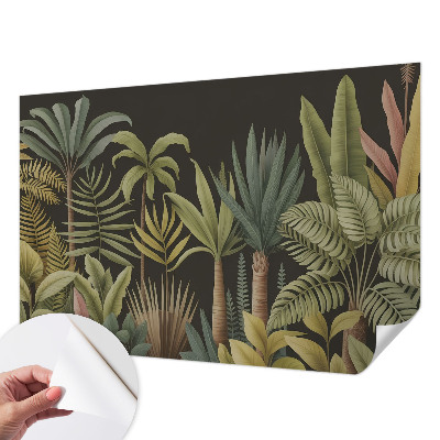 Fotobehang voor kinderkamer met een tropische junglemotief