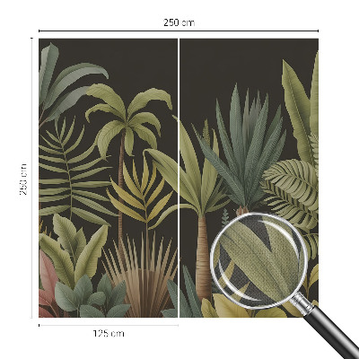 Fotobehang voor kinderkamer met een tropische junglemotief