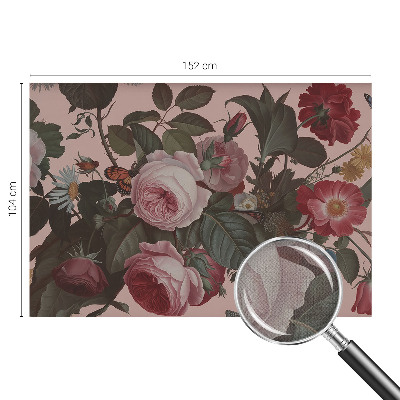 Fotobehang voor de kinderkamer met een bloemig, elegant patroon