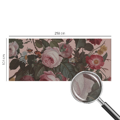 Fotobehang voor de kinderkamer met een bloemig, elegant patroon