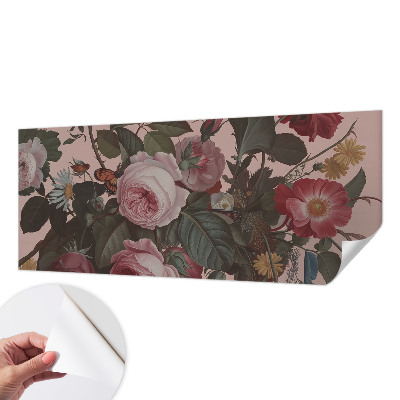 Fotobehang voor de kinderkamer met een bloemig, elegant patroon