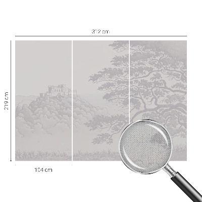 Fotobehang babykamer Kasteellandschap