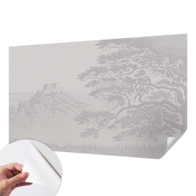 Fotobehang babykamer Kasteellandschap