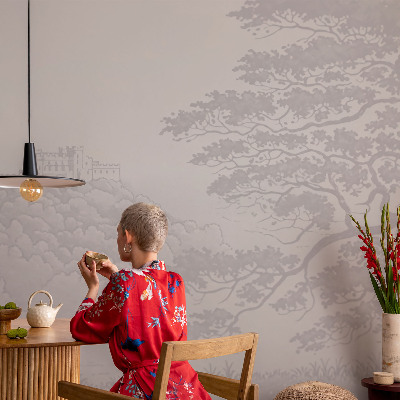 Fotobehang babykamer Kasteellandschap