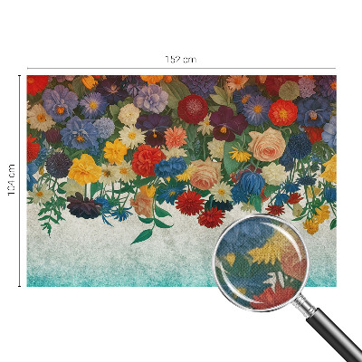 Foto behang voor de keuken Kleurrijke bloemen