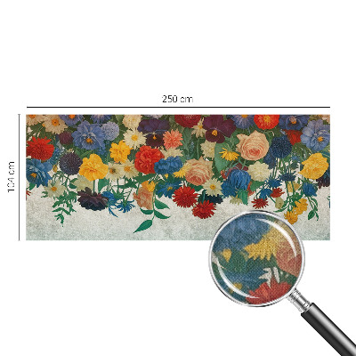 Foto behang voor de keuken Kleurrijke bloemen