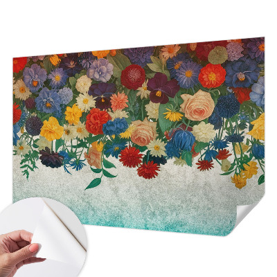 Foto behang voor de keuken Kleurrijke bloemen