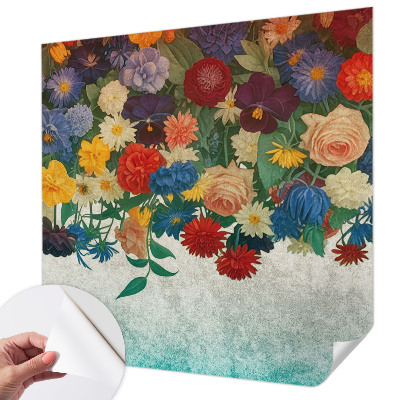 Foto behang voor de keuken Kleurrijke bloemen