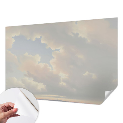 Zelfklevend fotobehang met een pastelgekleurde hemel
