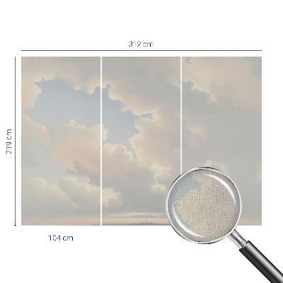 Zelfklevend fotobehang met een pastelgekleurde hemel
