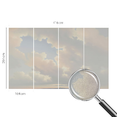 Zelfklevend fotobehang met een pastelgekleurde hemel