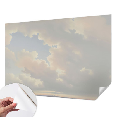 Zelfklevend fotobehang met een pastelgekleurde hemel