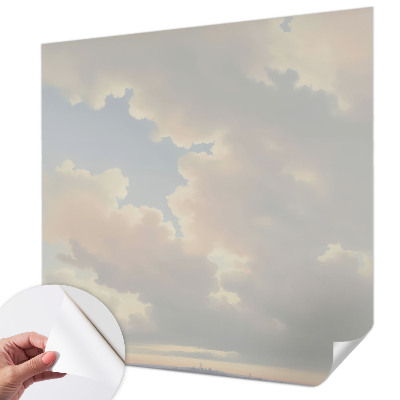 Zelfklevend fotobehang met een pastelgekleurde hemel