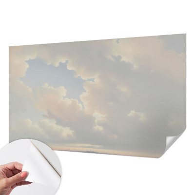 Zelfklevend fotobehang met een pastelgekleurde hemel