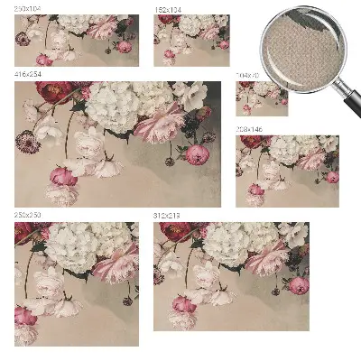 Zelfklevend fotobehang op maat met romantische bloemenprint