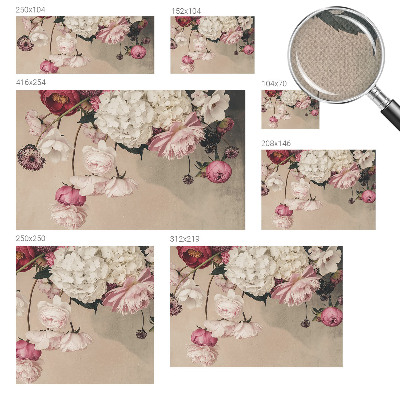 Zelfklevend fotobehang op maat Romantische bloemen