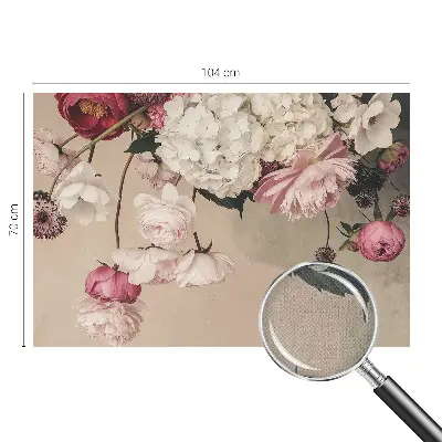Zelfklevend fotobehang op maat met romantische bloemenprint