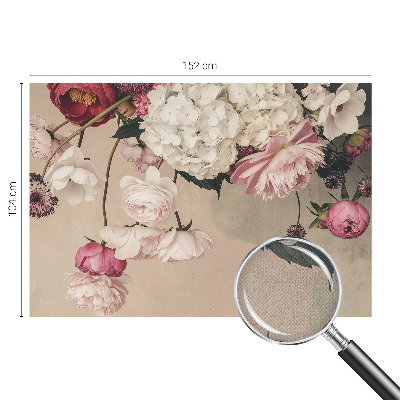 Zelfklevend fotobehang op maat Romantische bloemen