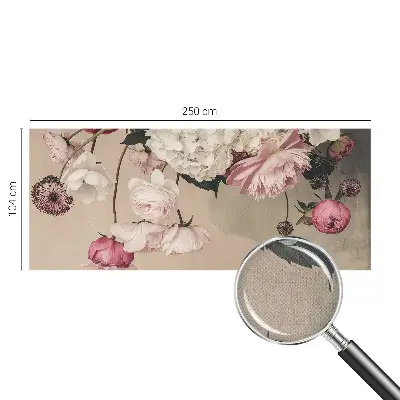 Zelfklevend fotobehang op maat met romantische bloemenprint