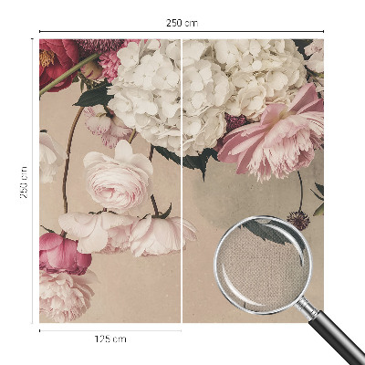 Zelfklevend fotobehang op maat Romantische bloemen