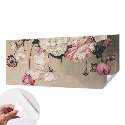 Zelfklevend fotobehang op maat Romantische bloemen